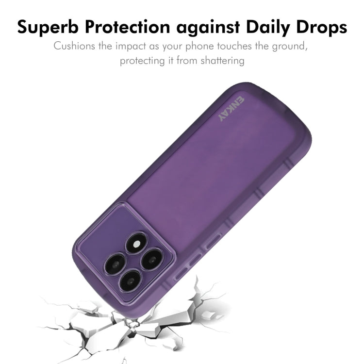 For Redmi K70 / K70 Pro ENKAY Hat-Prince Translucent Matte TPU Shockproof Phone Case(Purple) - K70 Pro Cases by ENKAY | Online Shopping South Africa | PMC Jewellery | Buy Now Pay Later Mobicred