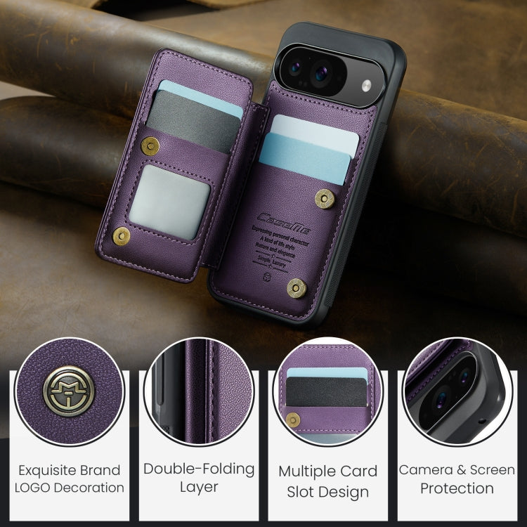 For Google Pixel 9 / 9 Pro CaseMe C22 Card Slots Holder RFID Anti-theft Phone Case(Purple) - Google Cases by CaseMe | Online Shopping South Africa | PMC Jewellery | Buy Now Pay Later Mobicred