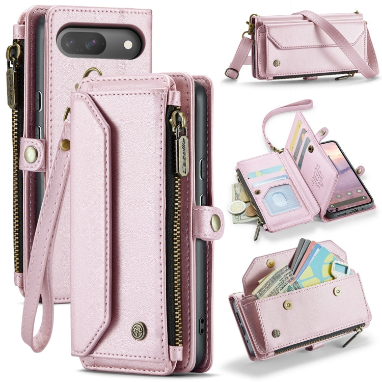 For Google Pixel 9 / 9 Pro CaseMe C36 Card Slots Zipper Wallet RFID Anti-theft Leather Phone Case(Pink) - Google Cases by CaseMe | Online Shopping South Africa | PMC Jewellery | Buy Now Pay Later Mobicred