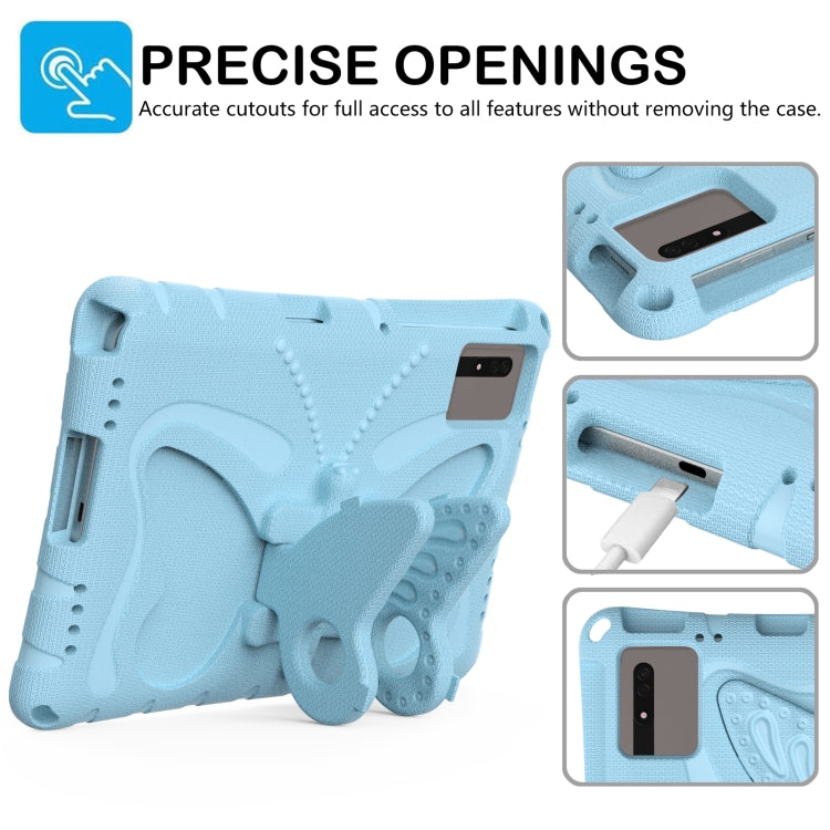 For Honor Tablet V7 11 2021 Butterfly Bracket EVA Shockproof Tablet Case(Light Blue) - Honor by PMC TechLife | Online Shopping South Africa | PMC TechLife | Buy Now Pay Later Mobicred