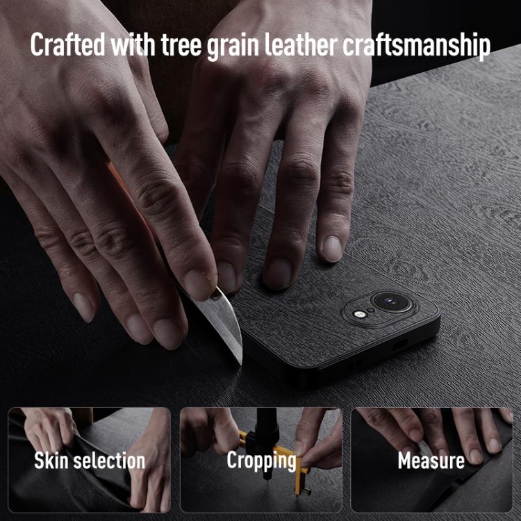 For iPhone 16e Tree Bark Leather Shockproof Phone Case(Brown) - iPhone 16e Cases by PMC TechLife | Online Shopping South Africa | PMC TechLife | Buy Now Pay Later Mobicred