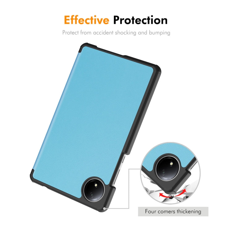 For Redmi Pad SE 4G 8.7 ENKAY Tri-fold Custer Texture Leather Smart Tablet Case(Grey) - free shipping - PMc TechLife - Order now!