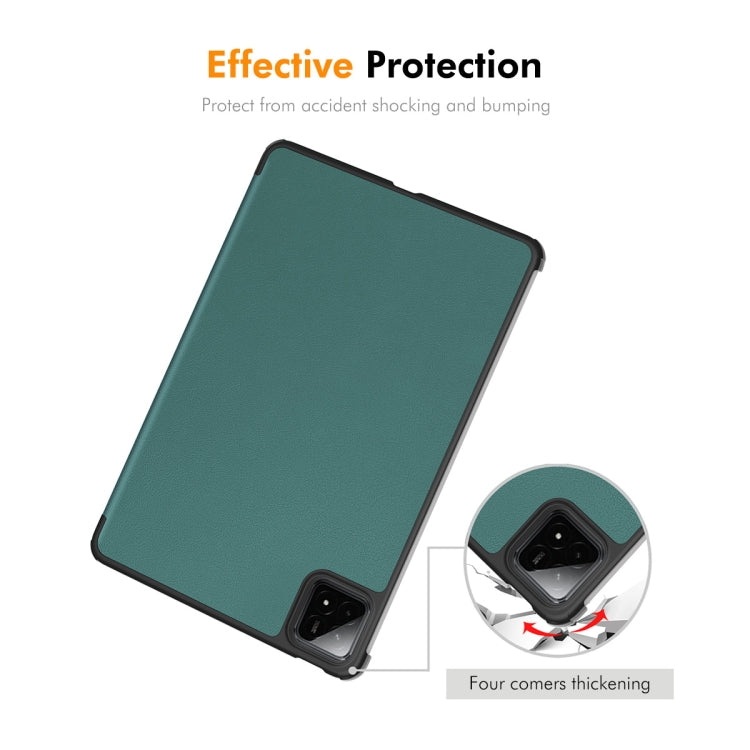For Xiaomi Pad 7 / 7 Pro 11.2 ENKAY Tri-fold Custer Texture Leather Smart Tablet Case(Black) - free shipping - PMc TechLife - Order now!