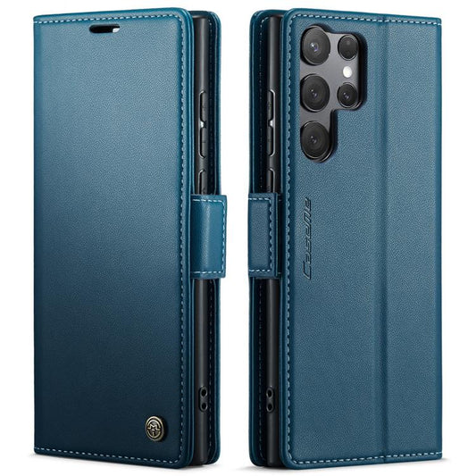 For Samsung Galaxy S25 Ultra 5G CaseMe 023 Butterfly Buckle Litchi Texture RFID Anti-theft Leather Phone Case(Blue) - Galaxy S25 Ultra 5G Cases by CaseMe | Online Shopping South Africa | PMC Jewellery | Buy Now Pay Later Mobicred