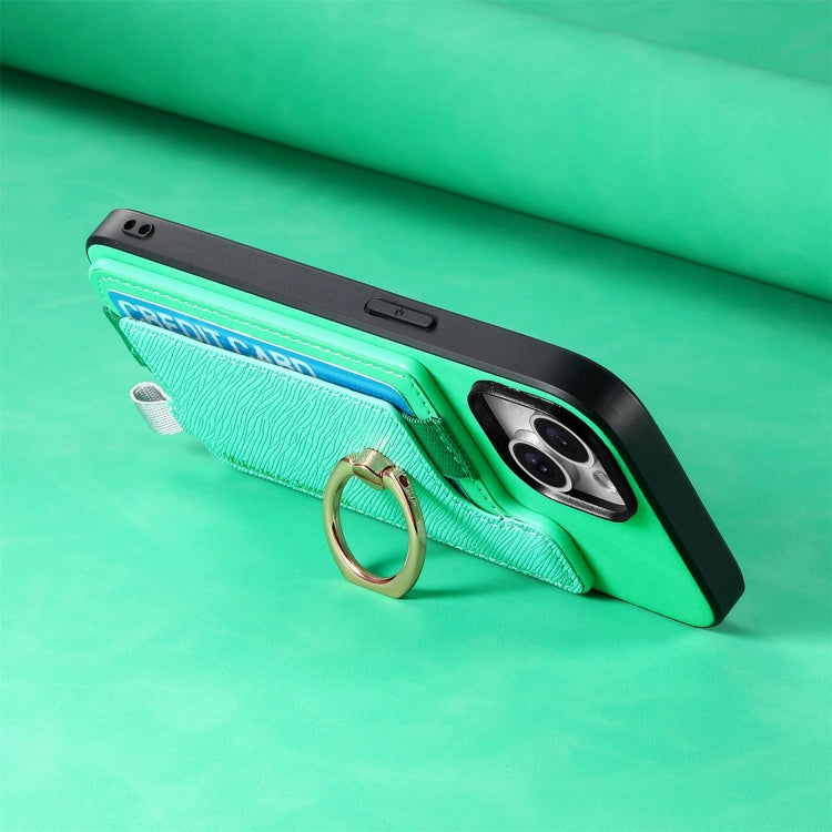 For Samsung Galaxy S25 5G Retro Cross Leather Ring Horizontal Insert Card Bag MagSafe Phone Case(Green) - Galaxy S25 5G Cases by PMC Jewellery | Online Shopping South Africa | PMC Jewellery | Buy Now Pay Later Mobicred