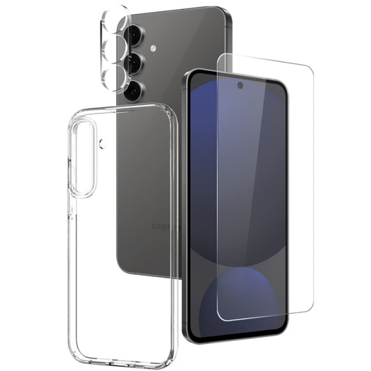 For Samsung Galaxy S25+ 5G NORTHJO TPU Case with Screen and Lens Film, Support Fingerprint Unlock(Transparent) - Galaxy S25+ 5G Cases by NORTHJO | Online Shopping South Africa | PMC Jewellery | Buy Now Pay Later Mobicred