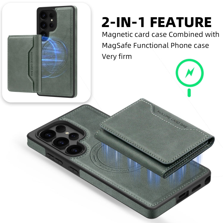 For Samsung Galaxy S25 5G Shield Multi-functional MagSafe Card Bag Phone Case(Blue) - Galaxy S25 5G Cases by PMC Jewellery | Online Shopping South Africa | PMC Jewellery | Buy Now Pay Later Mobicred
