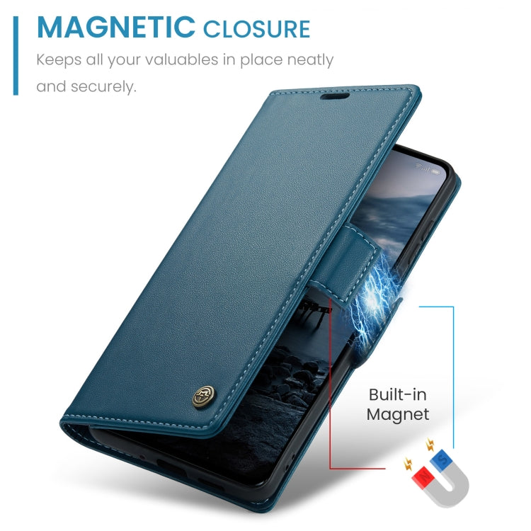 For OPPO Reno12 Pro 5G Global CaseMe 023 Butterfly Buckle Litchi Texture RFID Anti-theft Leather Phone Case(Blue) - Reno12 Pro Cases by CaseMe | Online Shopping South Africa | PMC Jewellery | Buy Now Pay Later Mobicred