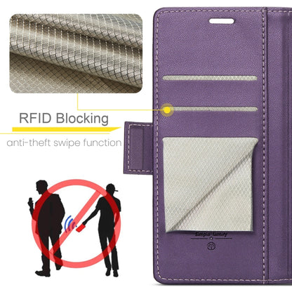 For OPPO Reno12 F /12 FS 5G CaseMe 023 Butterfly Buckle Litchi Texture RFID Anti-theft Leather Phone Case(Purple) - Reno12 F Cases by CaseMe | Online Shopping South Africa | PMC Jewellery | Buy Now Pay Later Mobicred