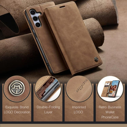 For Samsung Galaxy S25+ 5G CaseMe 013 Multifunctional Horizontal Flip Leather Phone Case(Brown) - Galaxy S25+ 5G Cases by CaseMe | Online Shopping South Africa | PMC Jewellery | Buy Now Pay Later Mobicred