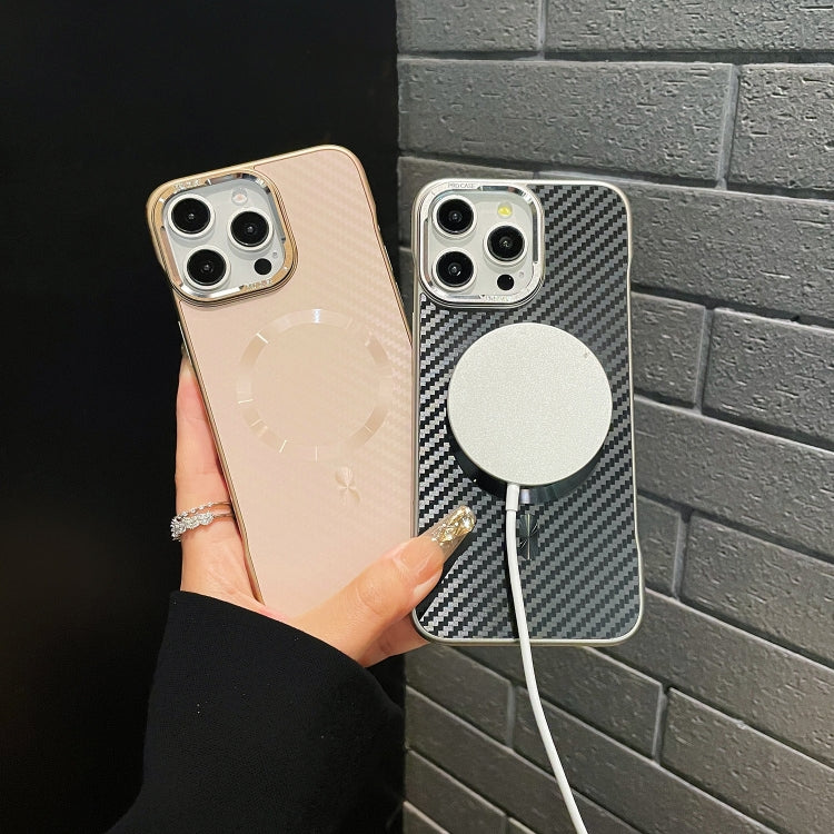 For iPhone 16 Pro AG Carbon Fiber Frameless MagSafe Phone Case(Grey) - iPhone 16 Pro Cases by PMc TechLife | Online Shopping South Africa | PMc TechLife | Buy Now Pay Later Mobicred