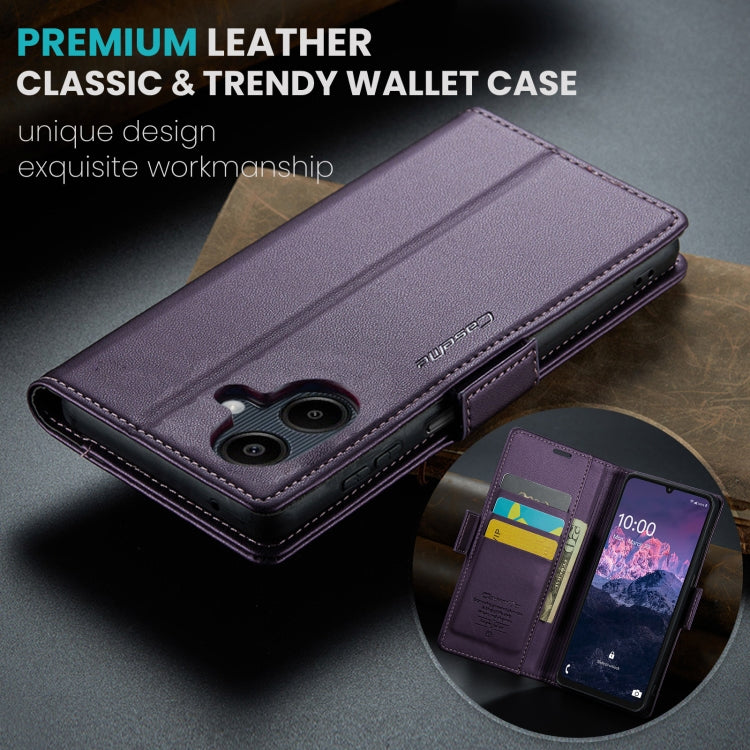 For Samsung Galaxy A06 CaseMe 023 Butterfly Buckle Litchi Texture RFID Anti-theft Leather Phone Case(Purple) - Galaxy Phone Cases by CaseMe | Online Shopping South Africa | PMC Jewellery | Buy Now Pay Later Mobicred