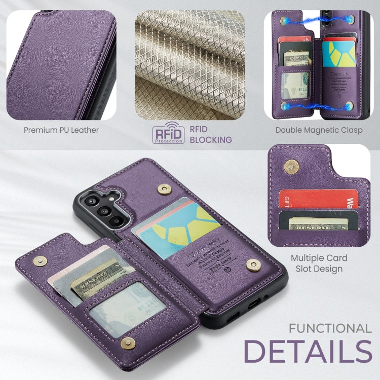 For Samsung Galaxy A16 5G CaseMe C22 Card Slots Holder RFID Anti-theft Phone Case(Purple) - Galaxy Phone Cases by CaseMe | Online Shopping South Africa | PMC Jewellery | Buy Now Pay Later Mobicred