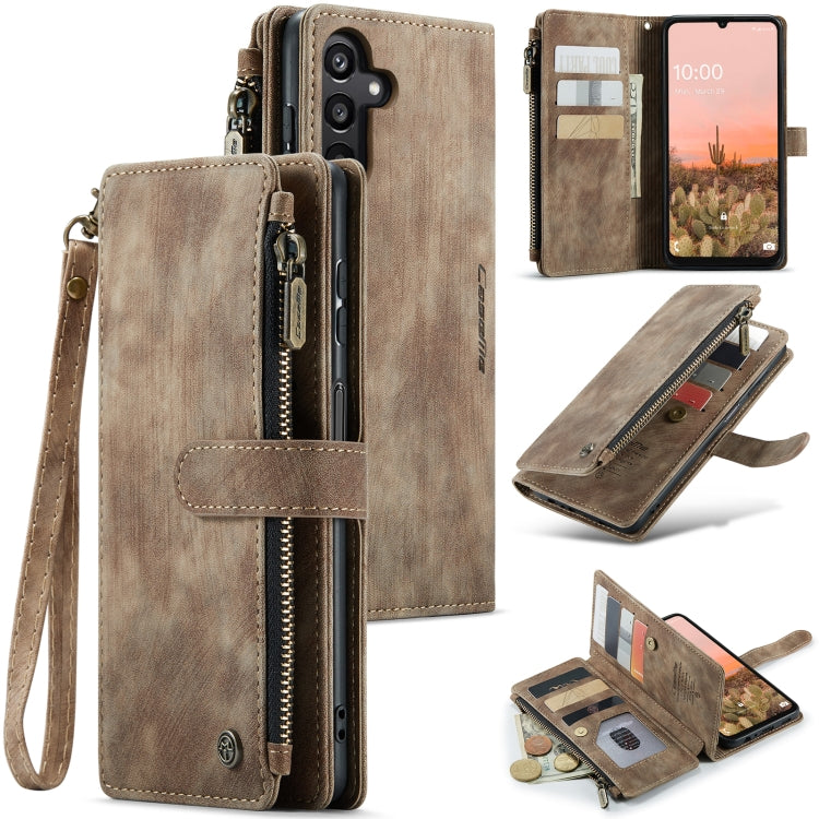 For Samsung Galaxy A16 5G CaseMe C30 Card Slots Zipper Wallet Leather Phone Case(Brown) - Galaxy Phone Cases by CaseMe | Online Shopping South Africa | PMC Jewellery | Buy Now Pay Later Mobicred