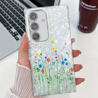 For Samsung Galaxy S25+ 5G Electroplating Flower Texture TPU Phone Case(Little Wildflower SH3) - Galaxy S25+ 5G Cases by PMC Jewellery | Online Shopping South Africa | PMC Jewellery | Buy Now Pay Later Mobicred