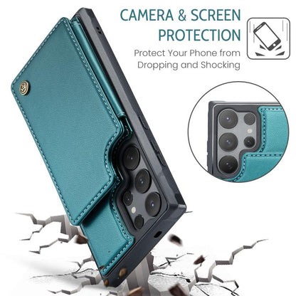 For Samsung Galaxy S25 Ultra 5G CaseMe C22 Card Slots Holder RFID Anti-theft Phone Case(Green) - Galaxy S25 Ultra 5G Cases by CaseMe | Online Shopping South Africa | PMC Jewellery | Buy Now Pay Later Mobicred