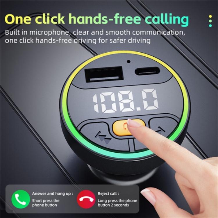 C9 Digital Display FM Transmitter Multifunctional Bluetooth Car MP3 Player USB Type-C Charger - Car Charger by PMC TechLife | Online Shopping South Africa | PMC TechLife | Buy Now Pay Later Mobicred