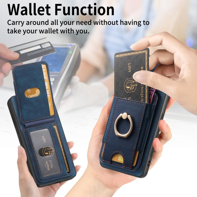 For Google Pixel 9a Retro Splitable Magnetic Stand Card Bag Leather Phone Case(Blue) - Google Cases by PMC TechLife | Online Shopping South Africa | PMC TechLife | Buy Now Pay Later Mobicred
