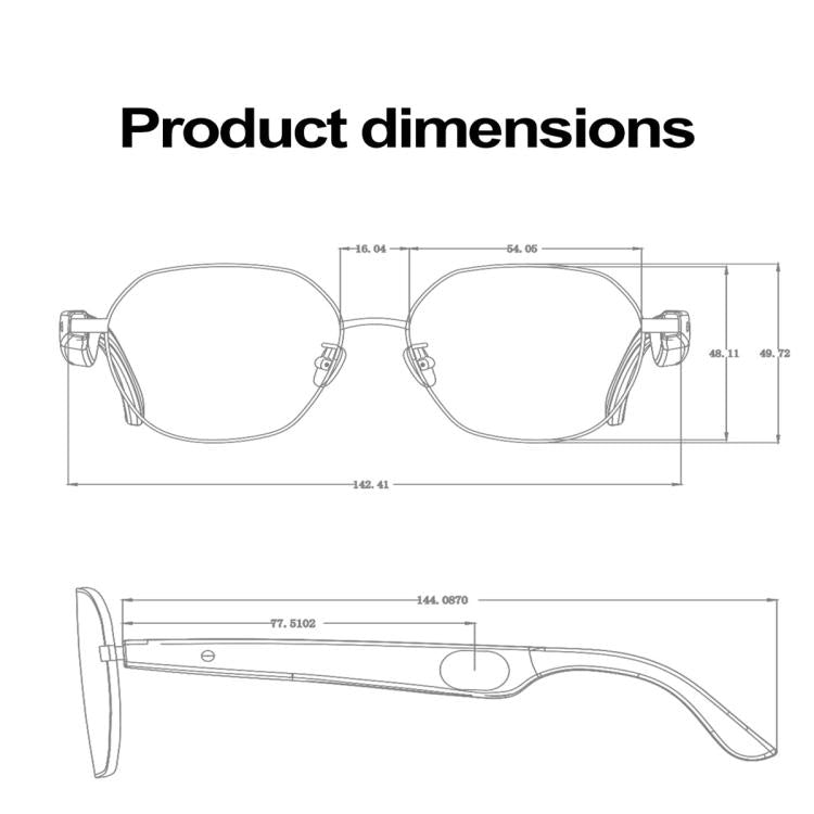 W100B Smart Glasses, Support AI Conversation / AI Intelligent Translation / Bluetooth Call(White) - free shipping - PMC TechLife - Order now!