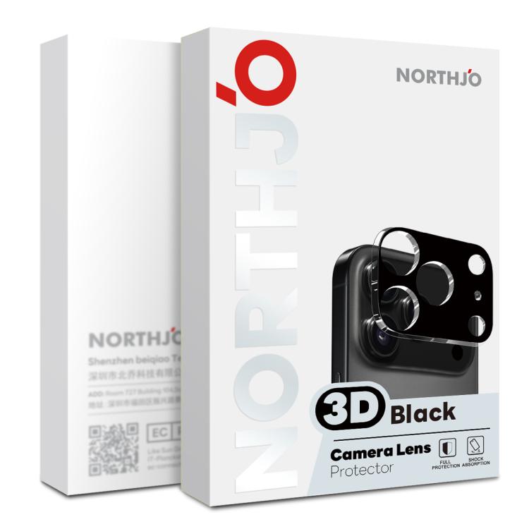 For iPhone 17 Pro NORTHJO Camera Lens Protector 3D HD Tempered Glass Film(Black) - iPhone 17 Pro Tempered Glass by NORTHJO | Online Shopping South Africa | PMC TechLife | Buy Now Pay Later Mobicred