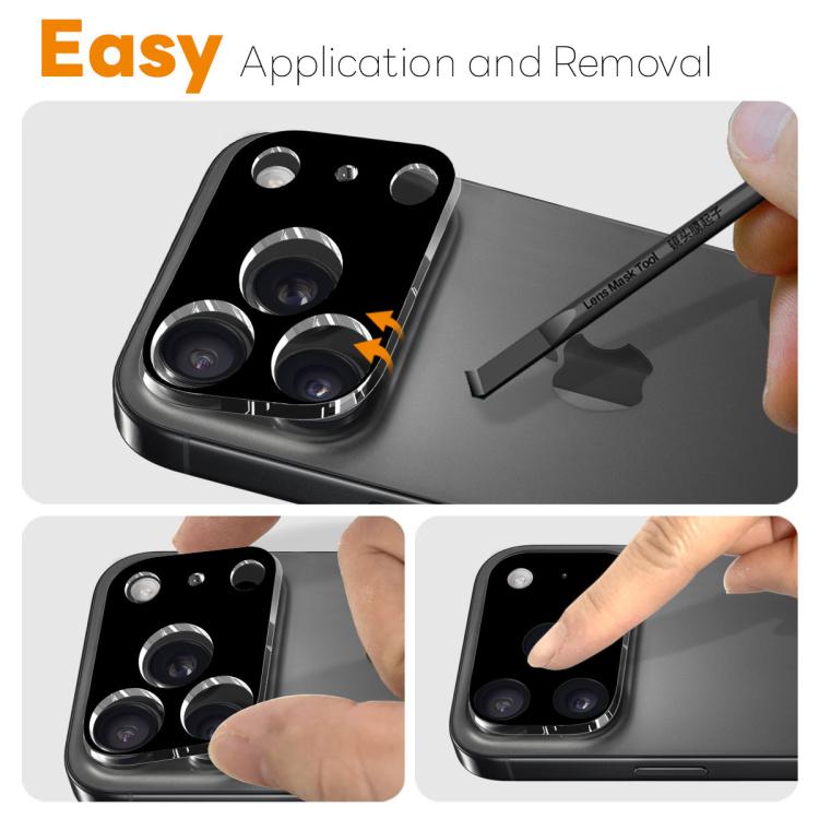 For iPhone 17 Pro Max 2pcs NORTHJO Camera Lens Protector 3D HD Tempered Glass Film(Black) - iPhone 17 Pro Max Tempered Glass by NORTHJO | Online Shopping South Africa | PMC TechLife | Buy Now Pay Later Mobicred