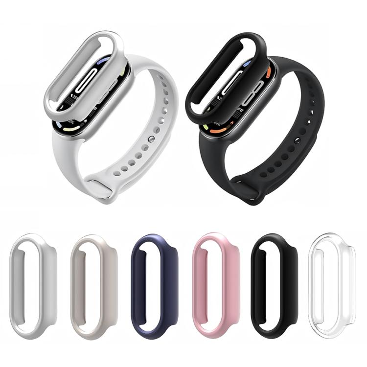 For Xiaomi Smart Band 9 / 9 NFC Half Coverage Hollow PC Watch Protective Cover(Silver) - free shipping - PMC TechLife - Order now!