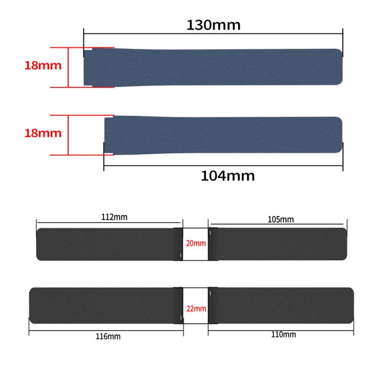 20mm Lychee Texture Soft Magnetic Silicone Watch Band(Black Orange) - free shipping - PMC TechLife - Order now!