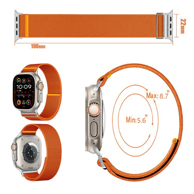 For Apple Watch 46mm / 49mm / 45mm / 44mm Adjustable Single Loop Elastic Nylon Watch Band(Starlight) - free shipping - PMC TechLife - Order now!