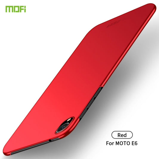 MOFI Frosted PC Ultra-thin Hard Case for Motorola Moto E6(Red) - Motorola Cases by MOFI | Online Shopping South Africa | PMC Jewellery
