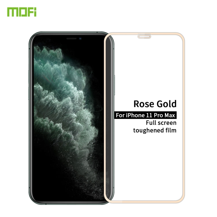 For iPhone 11 Pro Max   MOFI 9H 2.5D Full Screen Tempered Glass Film(Rose Gold) - iPhone 11 Pro Max Tempered Glass by MOFI | Online Shopping South Africa | PMC Jewellery