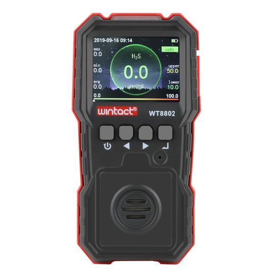 WINTACT WT8802 Hydrogen Sulfide Monitor Professional Rechargeable Gas Sensor High Sensitive Digital Sound-light Vibration Alarm H2S Detector - Gas Monitor by BENETECH | Online Shopping South Africa | PMC Jewellery | Buy Now Pay Later Mobicred