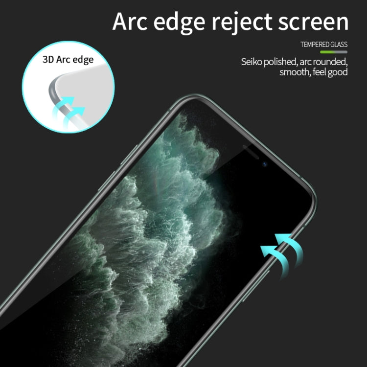 For iPhone 11 Pro Max MOFI 9H 3D Explosion-proof Curved Screen Tempered Glass Film(Black) - iPhone 11 Pro Max Tempered Glass by MOFI | Online Shopping South Africa | PMC TechLife | Buy Now Pay Later Mobicred