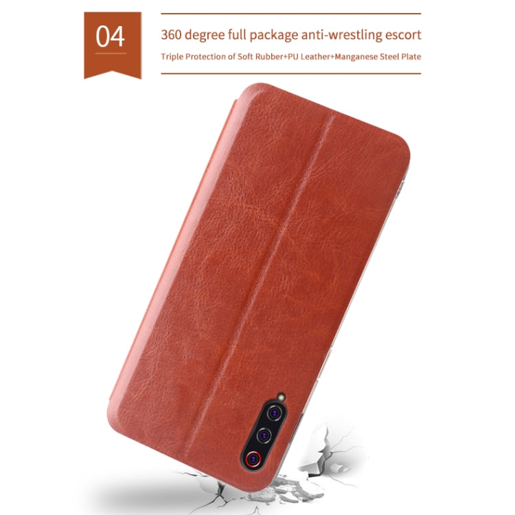 For Xiaomi  Mi 9 Pro MOFI Rui Series Classical Leather Flip Leather Case With Bracket Embedded Steel Plate All-inclusive(Red) - Xiaomi Cases by MOFI | Online Shopping South Africa | PMC Jewellery