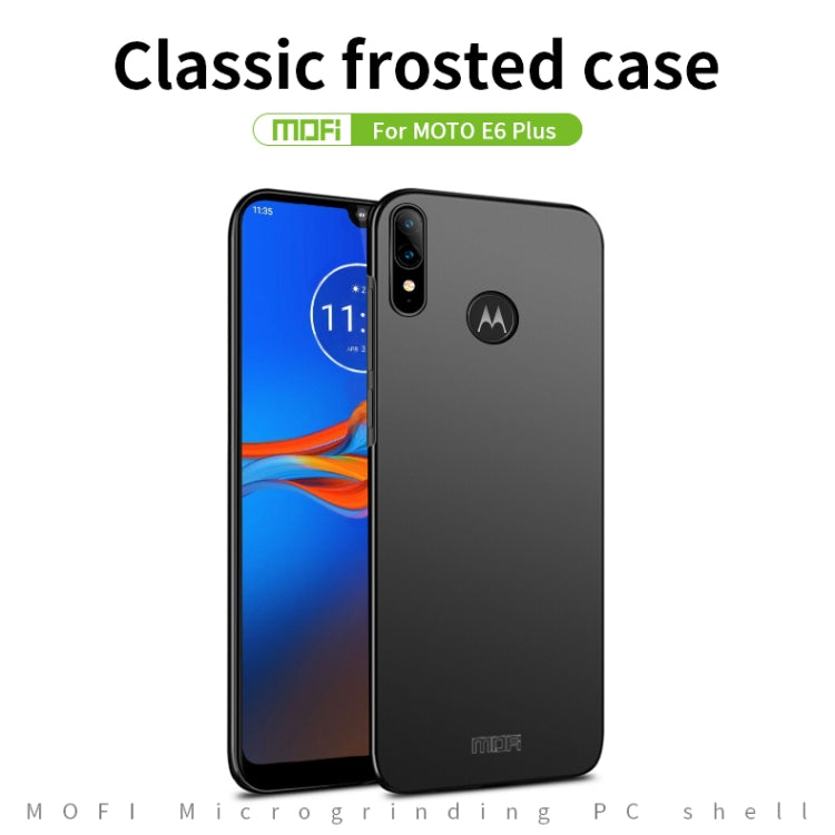 For MOTO E6 Plus MOFI Frosted PC Ultra-thin Hard Case(Black) - Motorola Cases by MOFI | Online Shopping South Africa | PMC Jewellery