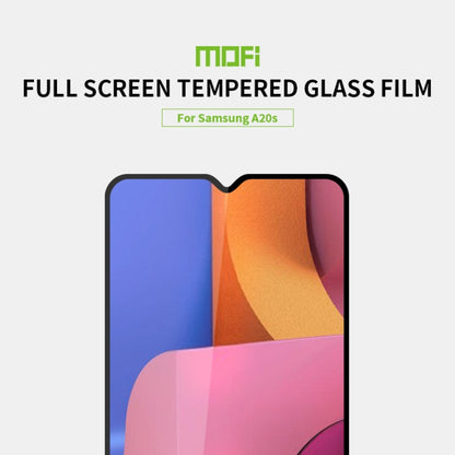 For Galaxy A20S MOFI 9H 2.5D Full Screen Tempered Glass Film(Black) - Galaxy Tempered Glass by MOFI | Online Shopping South Africa | PMC Jewellery