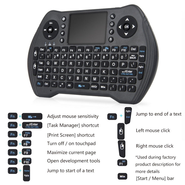 MT10 Fly Air Mouse 2.4GHz Mini Wireless Keyboard Multifunction Keyboard Fly Air Mouse - Mini Keyboard by PMC Jewellery | Online Shopping South Africa | PMC Jewellery | Buy Now Pay Later Mobicred