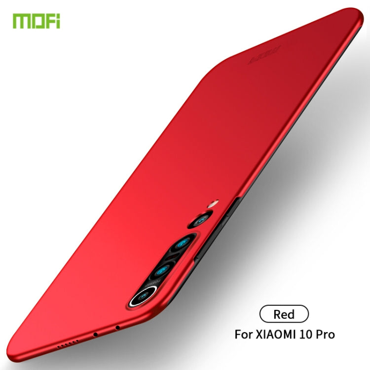 For Xiaomi Mi 10 Pro MOFI Frosted PC Ultra-thin Hard Case(Red) - Xiaomi Cases by MOFI | Online Shopping South Africa | PMC Jewellery