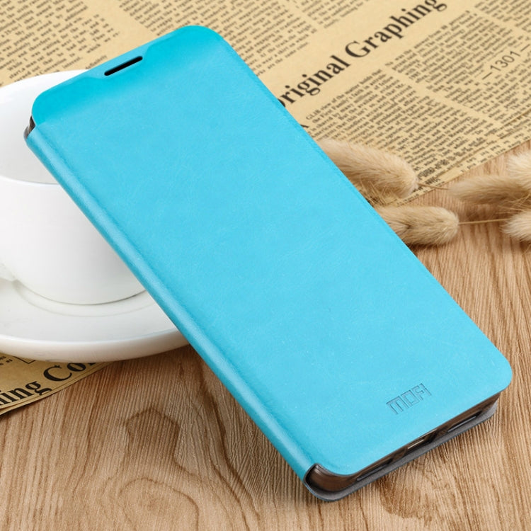 For Xiaomi Mi 10 Pro MOFI Rui Series Classical Leather Embedded Steel Plate All-inclusive Horizontal Flip PU Leather Case(Blue) - Xiaomi Cases by MOFI | Online Shopping South Africa | PMC Jewellery