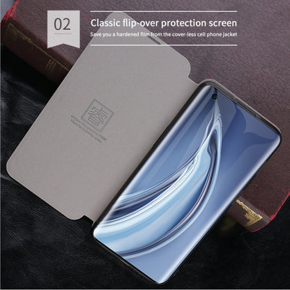 For Xiaomi Mi 10 Pro MOFI Rui Series Classical Leather Embedded Steel Plate All-inclusive Horizontal Flip PU Leather Case(Blue) - Xiaomi Cases by MOFI | Online Shopping South Africa | PMC Jewellery