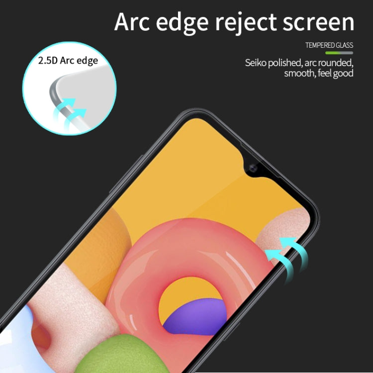 For Galaxy A01 MOFI 9H 2.5D Full Screen Tempered Glass Film(Black) - Galaxy Tempered Glass by MOFI | Online Shopping South Africa | PMC Jewellery