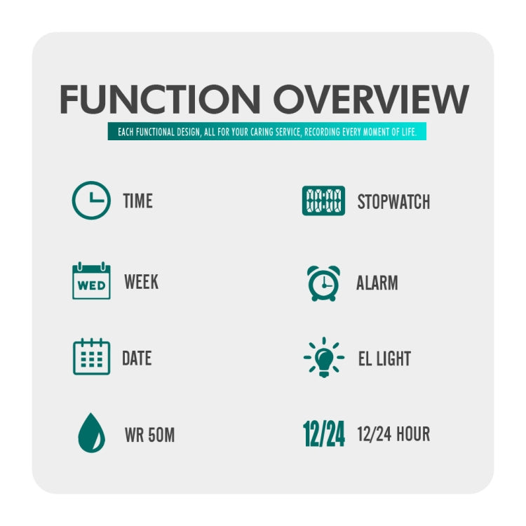 Skmei 1608 Multi-Function Student Electronic Watch Waterproof Timing Silicone Sports Watch(Black) - free shipping - PMC TechLife - Order now!