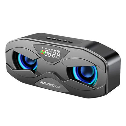 M5 Cool Owl Design Bluetooth Speaker LED Flash Wireless Loudspeaker FM Radio Alarm TF Card(Black) - Desktop Speaker by PMC Jewellery | Online Shopping South Africa | PMC Jewellery | Buy Now Pay Later Mobicred