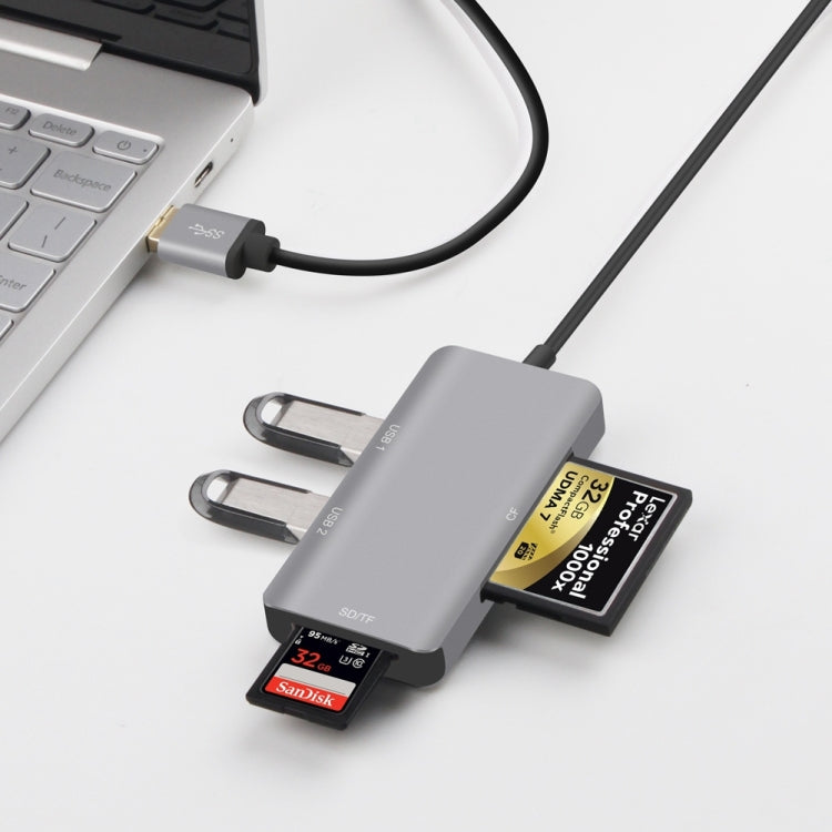 Onten 8107 USB3.0 HUB with CF SD TF Card Reader - USB 3.0 HUB by Onten | Online Shopping South Africa | PMC Jewellery | Buy Now Pay Later Mobicred