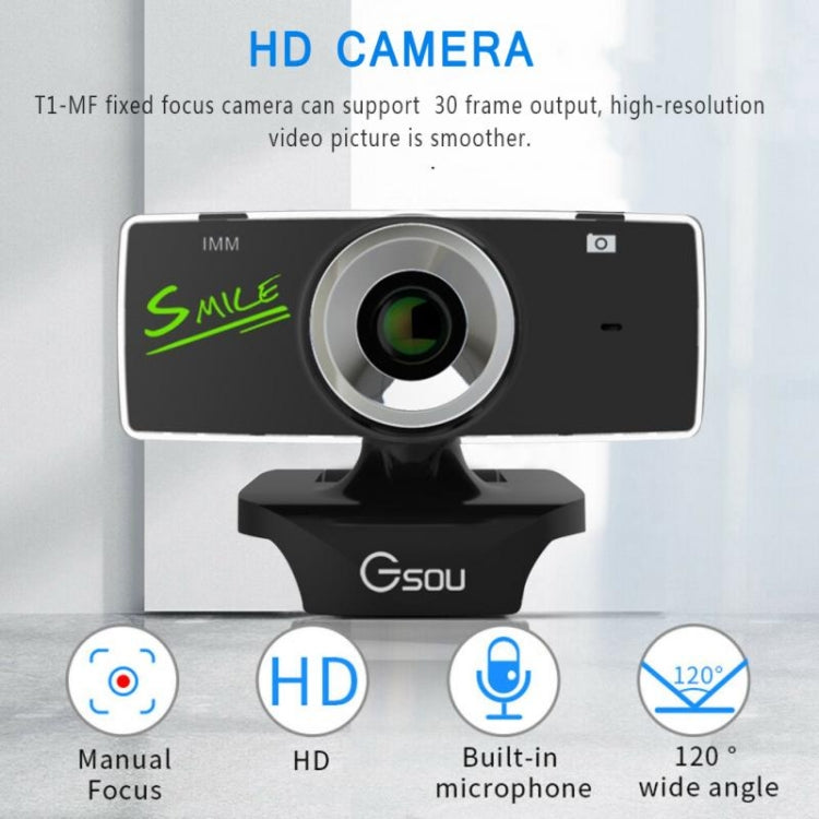 Gsou B18S HD Webcam Built-in Microphone Smart Web Camera USB Streaming Live Camera With Noise Cancellation - HD Camera by Gsou | Online Shopping South Africa | PMC Jewellery | Buy Now Pay Later Mobicred