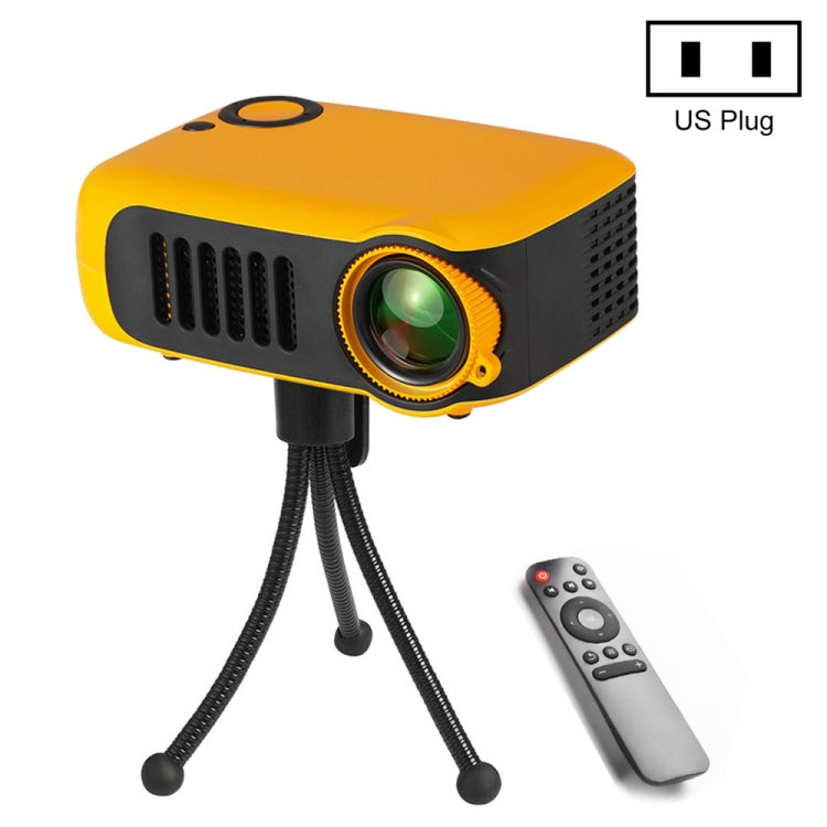 A2000 Portable Projector 800 Lumen LCD Home Theater Video Projector, Support 1080P, US Plug (Orange) - LED Projector by PMC Jewellery | Online Shopping South Africa | PMC Jewellery | Buy Now Pay Later Mobicred