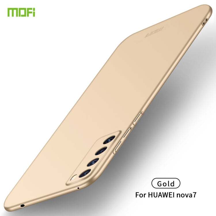 For Huawei Nova 7 MOFI Frosted PC Ultra-thin Hard Case(Gold) - Huawei Cases by MOFI | Online Shopping South Africa | PMC TechLife