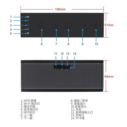 Portable Bluetooth Wireless Loudspeaker Sound System Stereo Music Surround Waterproof Outdoor Speakerer - Desktop Speaker by August | Online Shopping South Africa | PMC Jewellery | Buy Now Pay Later Mobicred