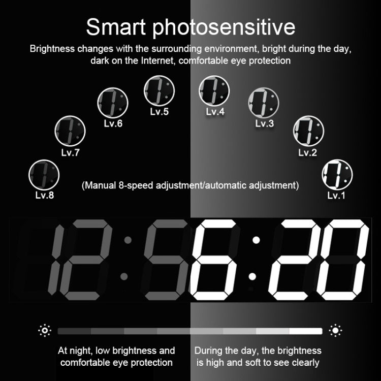 Multifunctional LED Wall Clock Creative Digital Clock, Style:Hollow Remote Control(Blue Font) - Wall Clock by PMc TechLife | Online Shopping South Africa | PMc TechLife | Buy Now Pay Later Mobicred