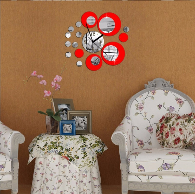 3D Stereo Decorative Clock Acrylic Digital Mirror Wall Sticker Wall Clock(Silver Gold) - Wall Clock by PMc TechLife | Online Shopping South Africa | PMc TechLife | Buy Now Pay Later Mobicred