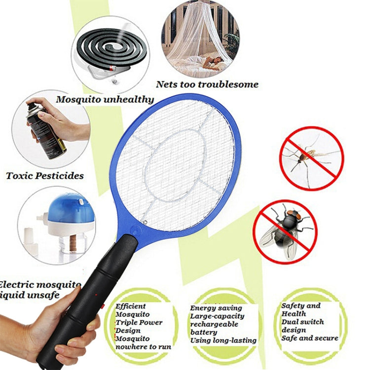 Hand Racket Mosquito Swatter Insect Home Garden Pest Bug Fly Mosquito Zapper Swatter Killer Electric Fly Swatter(YELLOW) - Fly Swatter by PMC Jewellery | Online Shopping South Africa | PMC Jewellery | Buy Now Pay Later Mobicred